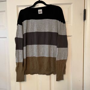 HOST PICK! 🌍 Planet Lauren G Stripe Sweater Grey Black Green